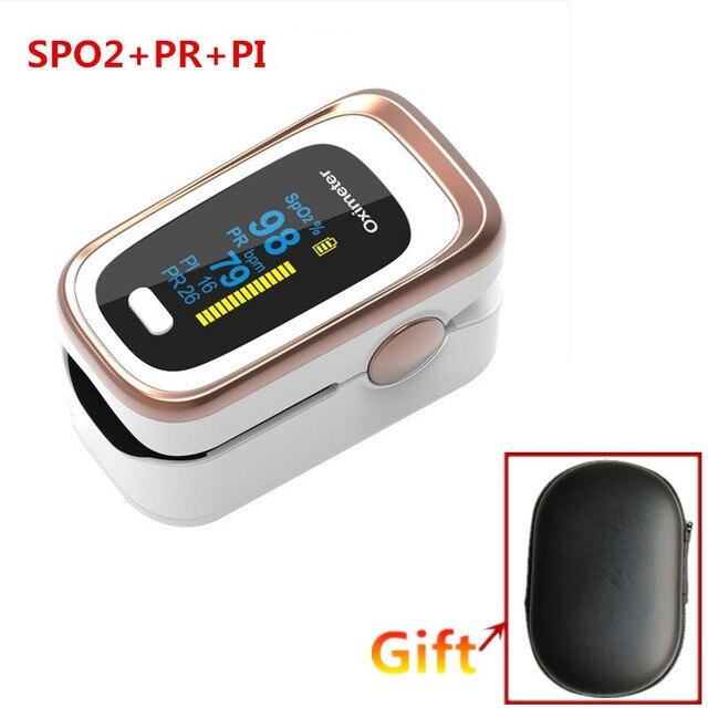 Oxymètre De pouls SpO2 PR PI oxymètre De fréquence cardiaque Rechargeable OLED à batterie au Lithium USB arrêt automatique