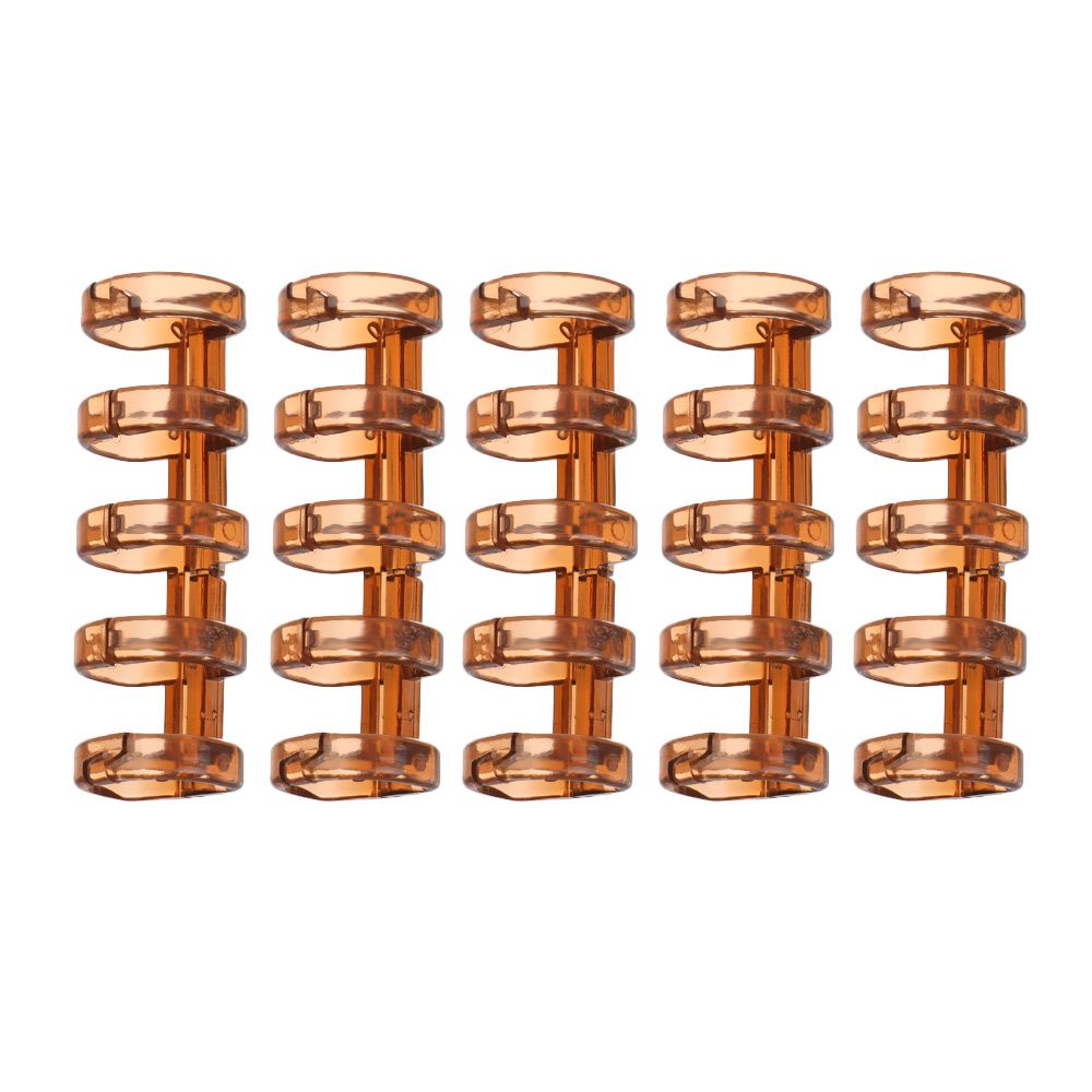 Ensemble de 5 Clips créatifs pour classeur à 5 trous, anneaux en spirale à 5 trous, reliure de livres à feuilles mobiles, bobine de scrapbooking, pour Album de bricolage: brown