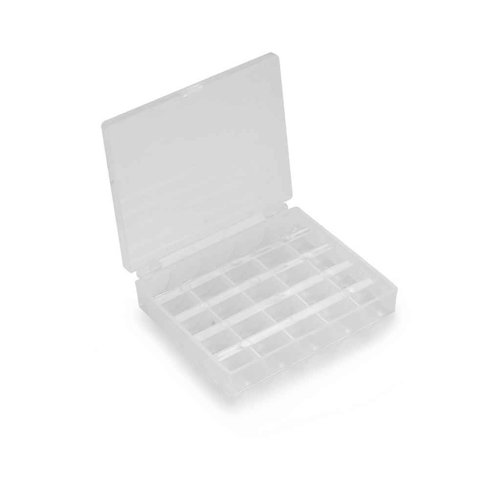 Transparent Bobbin Box Sealed Holder Storage Organizer Sewing Thread Holds 25 grids Sewing Machine Holder Container Box For Home