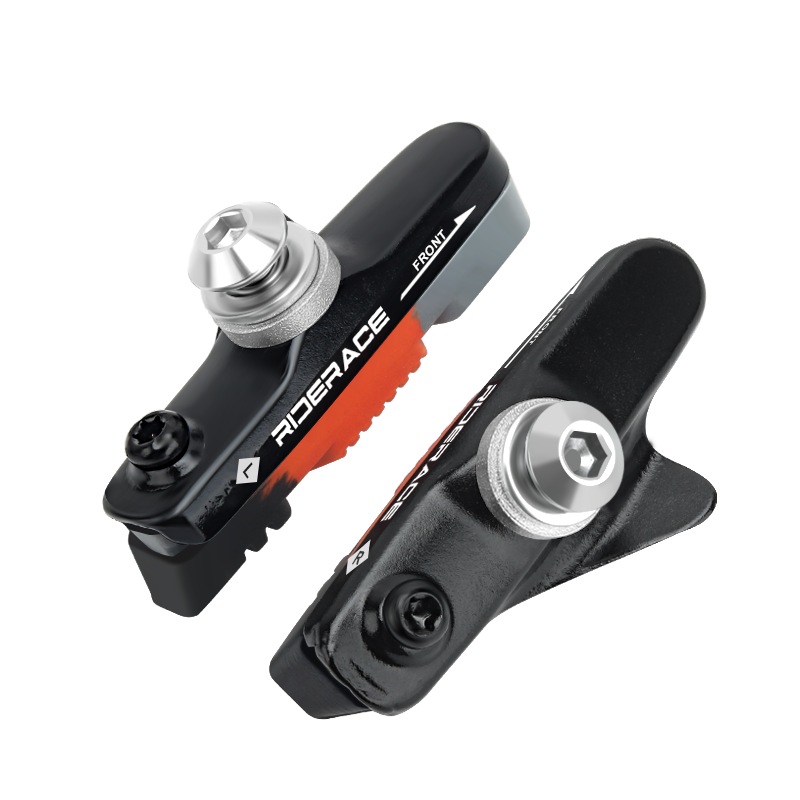 Racefiets Remblokken Voor Velg C Rem Cnc Aluminium Vervangbare Rubber Pads Stilte Fiets Remhouder Schoenen Rubber Blok: Light Grey