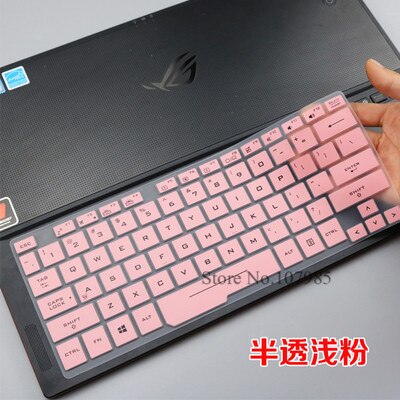 15.6 inch Silicone Keyboard Cover laptop Protector Skin For ASUS ROG Zephyrus GX501GI GX501GI GX501 GX531GS GX531GM GX531G: Pink