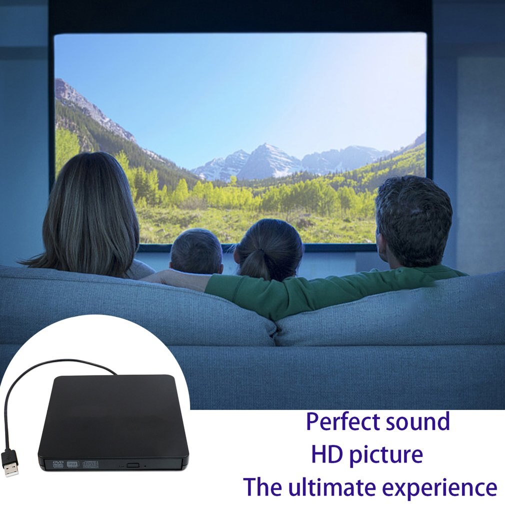 USB3.0 DVD Player Drive Free ROM External Player Combo CD Burner Drive DVD-RW For PC Mac Laptop Computer