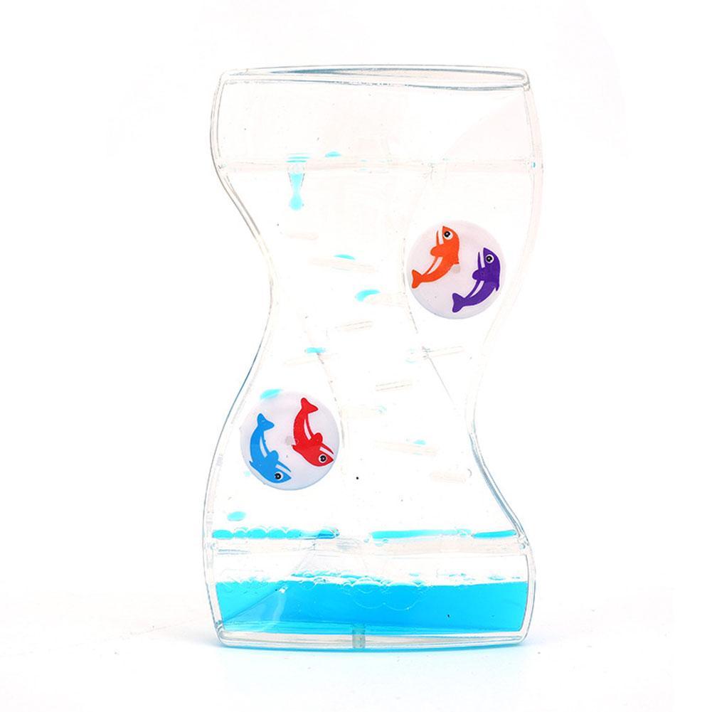 Rotating Windmill Floating Timer Toys Home Office Desk Decoration Floating Color Mix Oil Liquid Bubbler Motion Timer