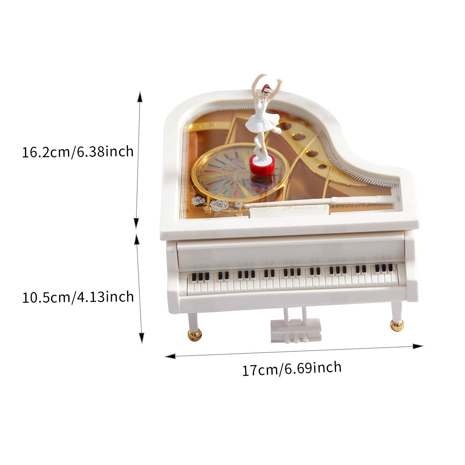 Rotating Ballet Dancing Girl Piano Music Box Valentine's Day Birthday Birthday Musical Box Children's