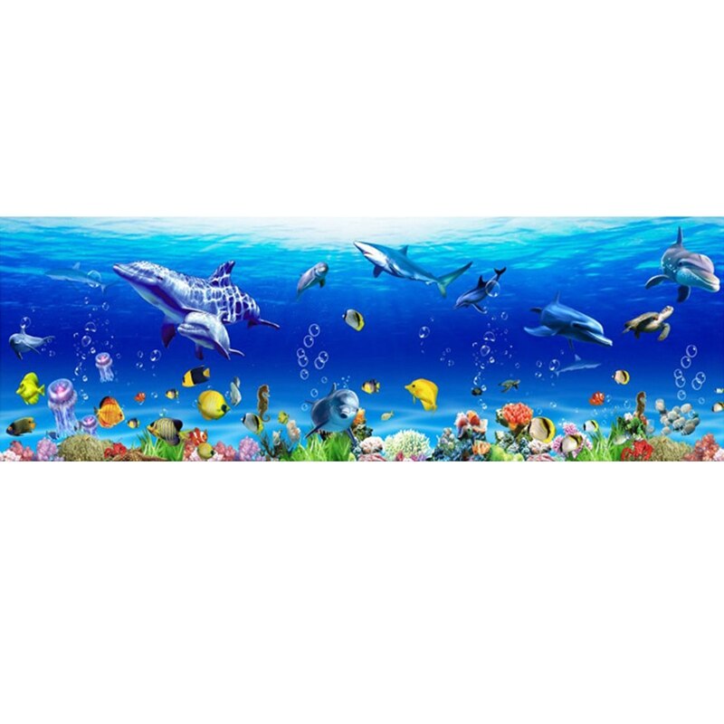 Fish Shark Dolphin Marine Wall Art Decals Kindergarten Nursery Kitchen Bathroom Decoration Underwater World Wall Stickers