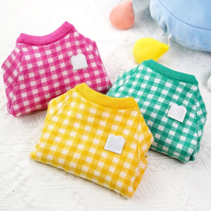 Plaids Warm Hond Kleding Puppy Jasje Kat Kleding Hond Trui Winter Hond Jas Kleding Voor Kleine Honden Chihuahua S-2XL