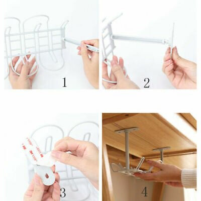 Simple Under Cupboard Desk Cable Paper Controler Management Paste Organizer Shelf Basket Durable