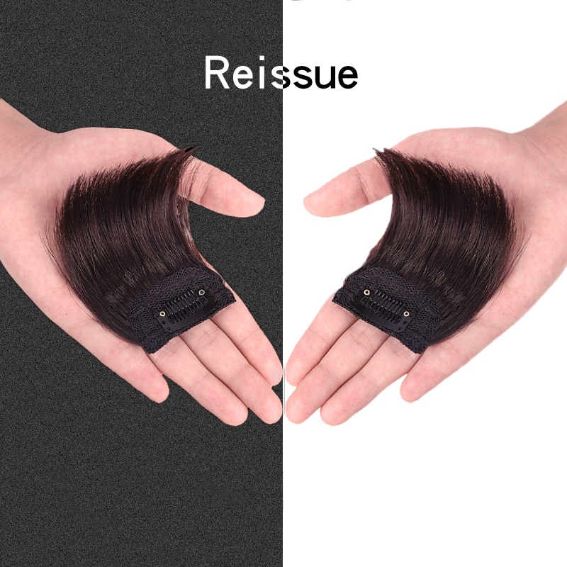 Pelo sintético liso de seda de proteína hecho a mano negro Natural Topper Cierre de pieza sintética tupé rizado