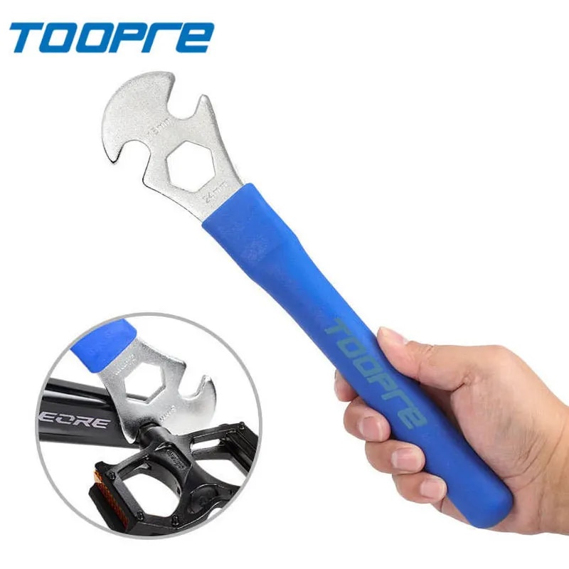 Chave de remoção de pedal de bicicleta de montanha, ferramentas de reparo de desmontagem de bicicleta, 15mm, ferramentas de desmontagem e instalação estendidas