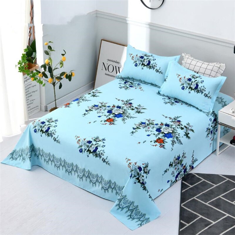 Nostalgische Stijl Laken Dunne Textiel Slaapkamer Beddengoed Met 2 Stuks Kussensloop Enkele Dubbele Grote Size King Queen Bed Cover f0501: green / 300x230cm