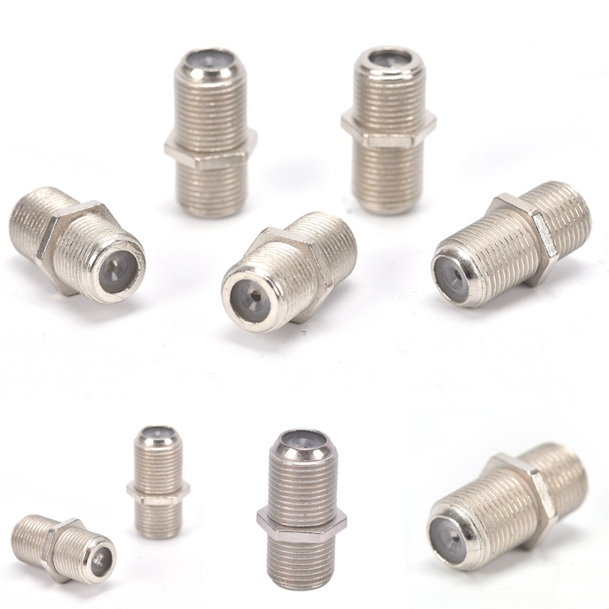 10pcs F Type Coupler Adapter Connector Female F/F Jack RG6 Coax Coaxial Cable Used In Video Or 1pcs SMA RF Coax Connector Plug