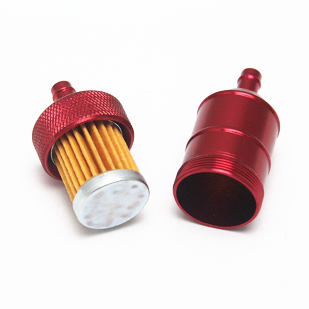 8mm 5/16'' Universal Chrome Aluminum Fuel Filter Car Petrol Diesel Inline aluminum inline fuel filter