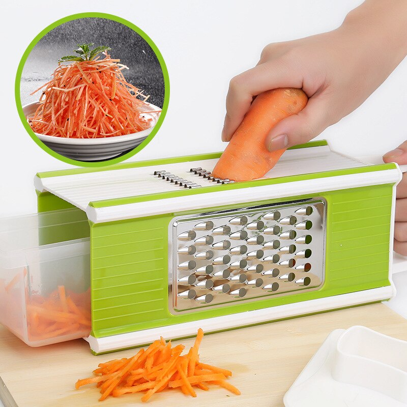 Multi-Functional Grater Potato Carrot Kutter Kitchen Cutter Square Sutter Kitchen Essential Tool Protect Fingers Convenience