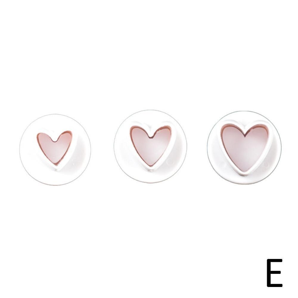 1pcs Plunger Fondant Cutter Cake Tools Cookie Mold Mould Craft Bakeware 3D Biscuit Style DIY 10 S8C0: Love