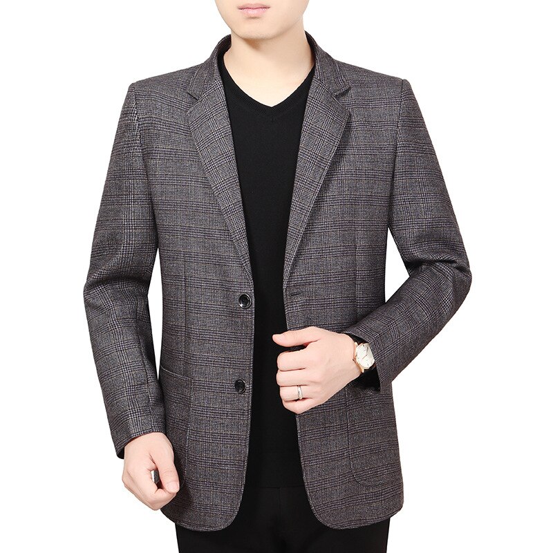 Printemps Automne Luxe Costume Veste Hommes Blazer En Coton Costume D'affaires Mâle Blazers Couche De Finition De Mariage Directe
