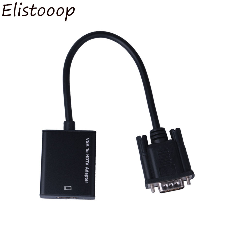 1080P Vga Male Naar Hdmi Female Converter Adapter Kabel Voor Laptop Destop Naar Tv Projector Monitor Met Audio Usb kabel
