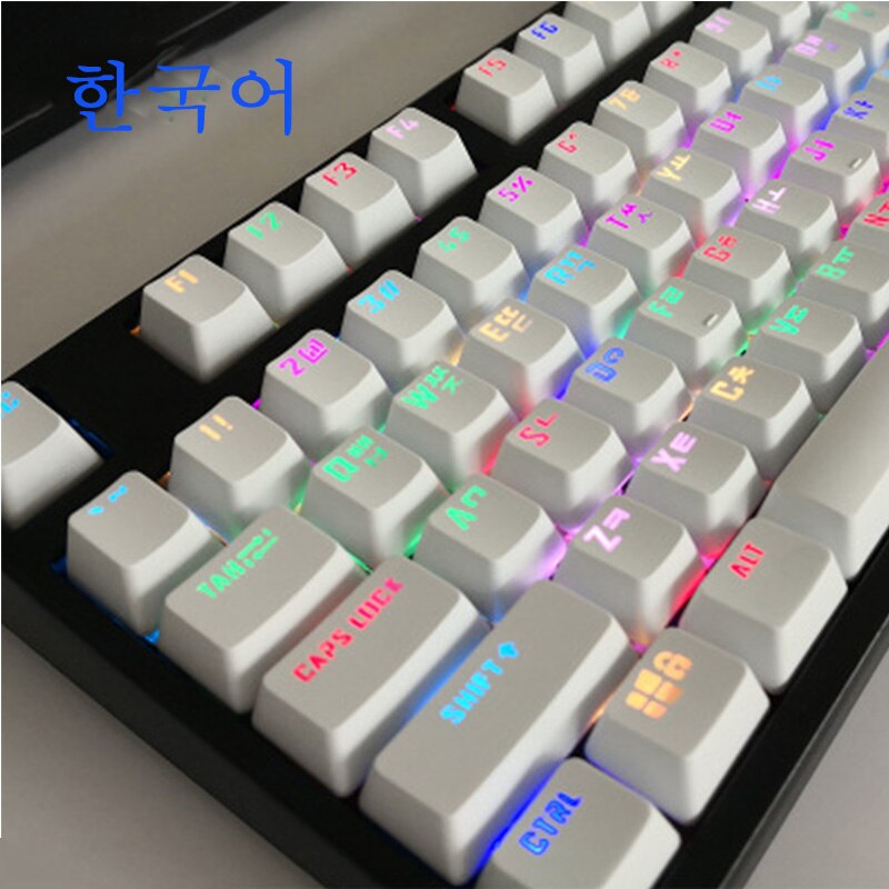 Korean Keycaps MX Switch For Logitech Cherry Mx Mechanical Keyboard Key Cap 104 keys