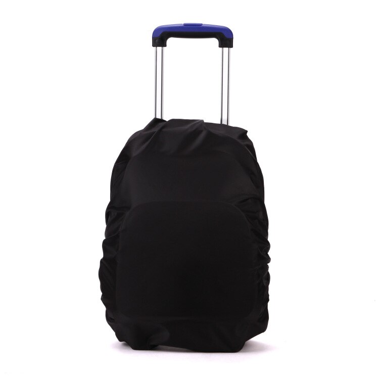 Kids Suitcase Trolley Backpack Cover Waterproof Luggage Protective Covers Travel Accessories School bag Dust Rainproof Cover: Black