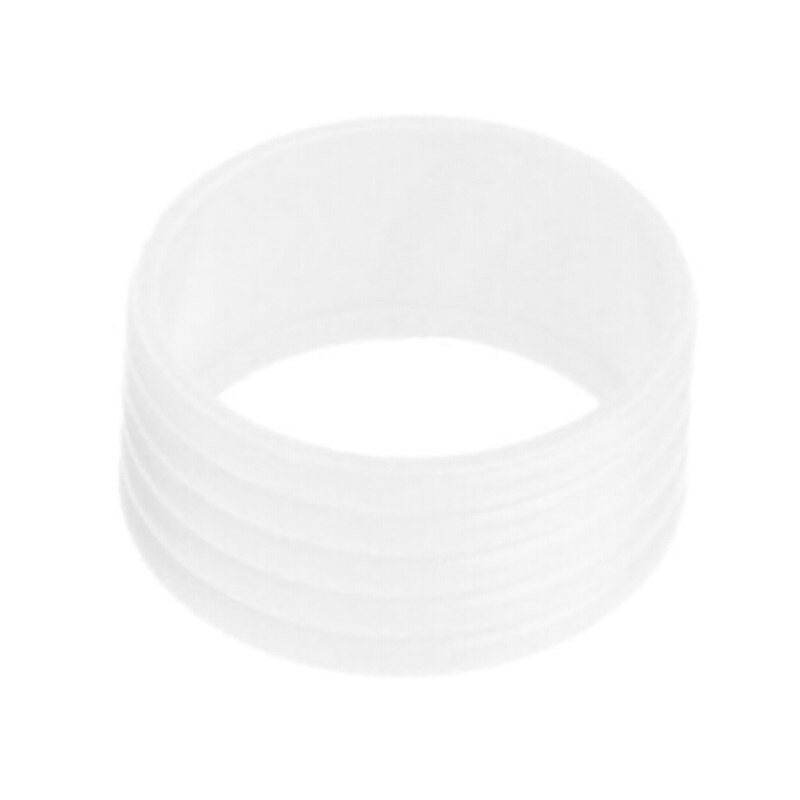 5 uds mango de la raqueta de tenis anillo elástico de goma raqueta de tenis anillo de agarre Overgrip Protector raqueta de tenis anillo fijo: Blanco