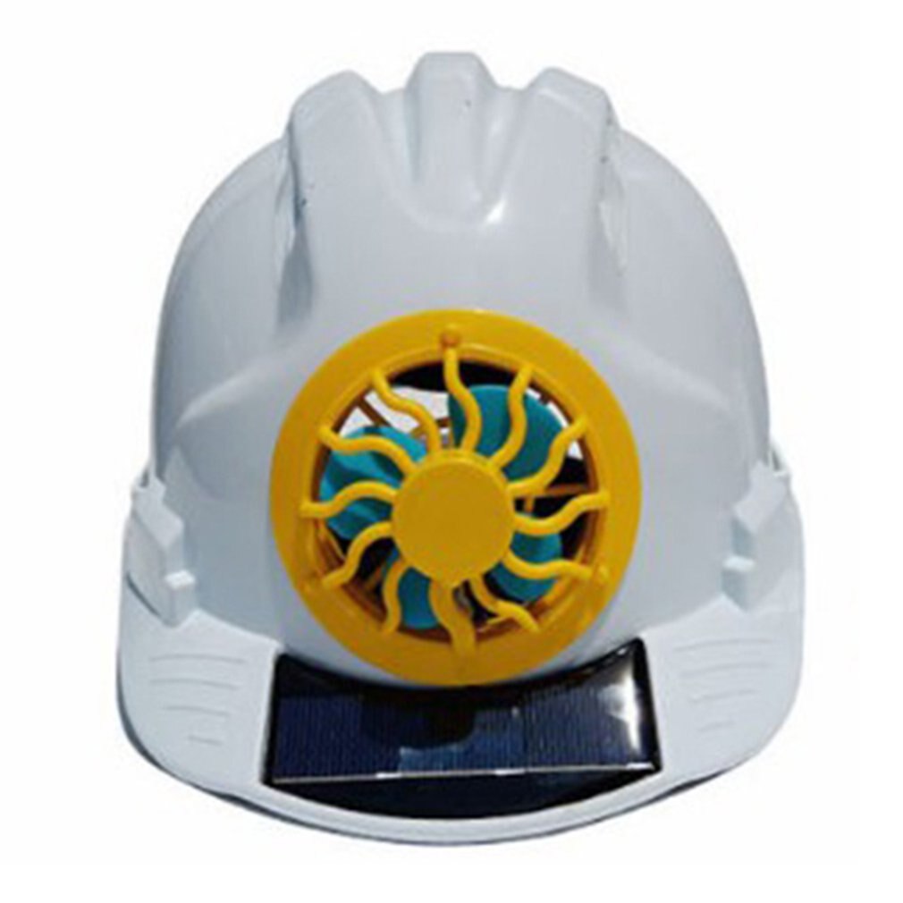Solar Power Verstelbare Outdoor Veiligheid Met Fan Beschermende Zonnebrandcrème Fietsen Werkplek Hoed Ventileren Security Bouw Helm: white2.0