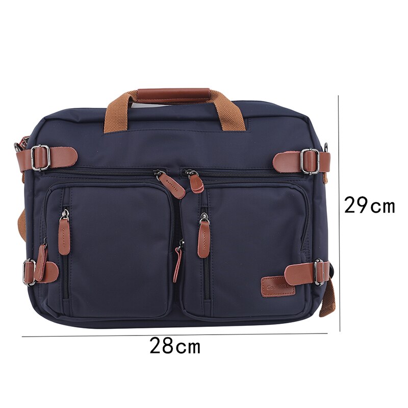 15 inch omvormbare aktetas heren zakelijke handtas messenger bag casual laptop multifunctionele reistassen voor mannen groot