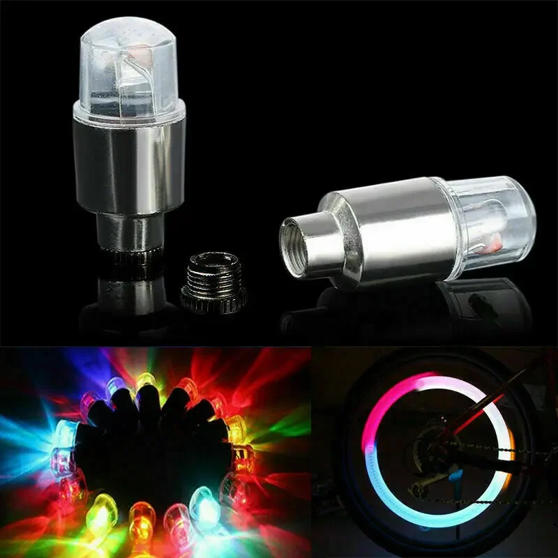Auto Hub Umgebungslicht Fahrrad LED Reifen Lichter Universal- Auto Neon- Lampe Ventil Abdeckung Lichter Reifen Bunte Blinkende Glühbirne Dekoration