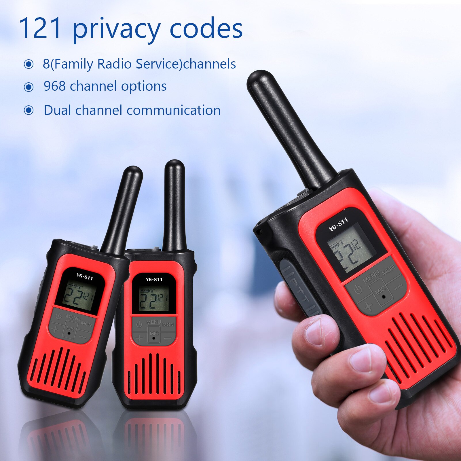 Volwassenen Kids Walkie Talkies Lange Bereik 22 Kanaals 0.5W Twee Manier Radio Voor Familie Outdoor Activiteiten Camping Wandelen, fietsen