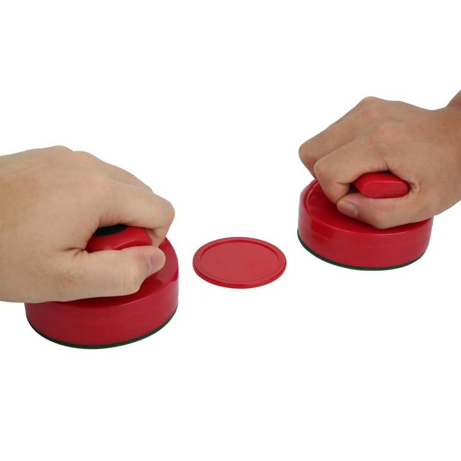 Juego de mesa de Hockey de 94MM, juego de empuje deslizante con 4 discos, accesorios, discos rojos de gran tamaño