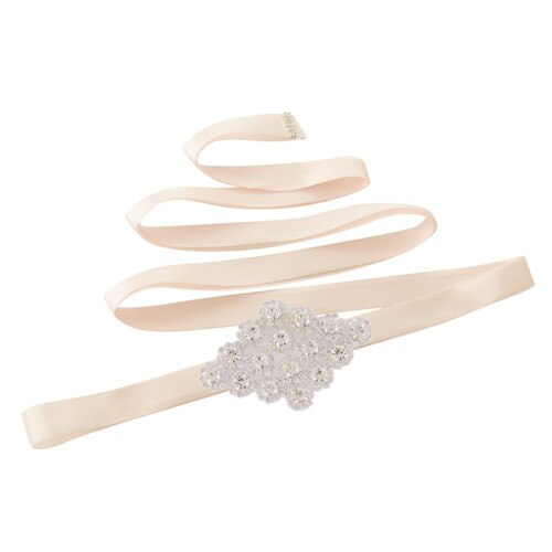 Trixy  s10 diamanten riemen bruidsriem strass riem sjerpen trouwjurk riem avondjurk riem chique riem voor vrouwen huwelijk: Babyroze