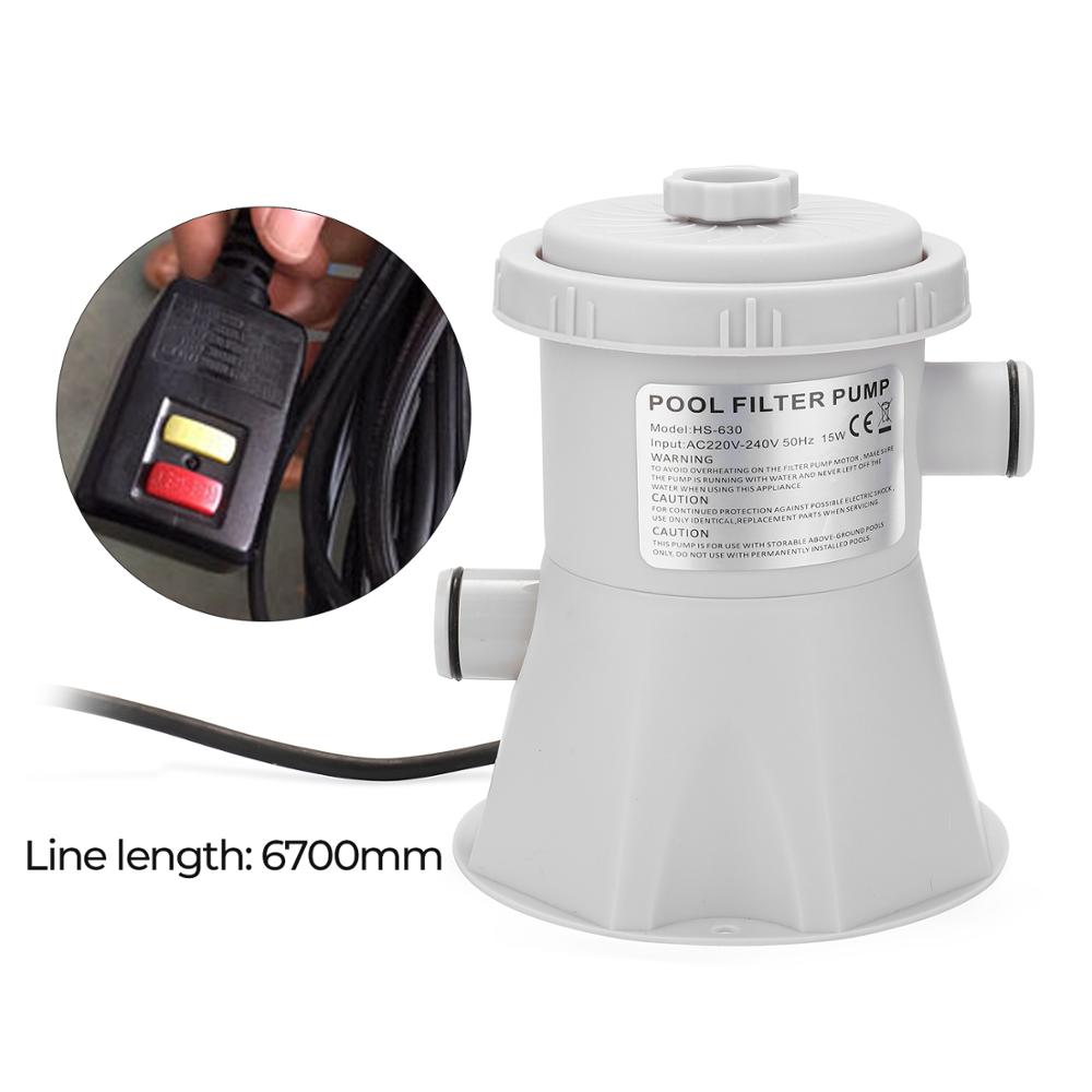 Electric Swimming Pool Filter Pump Reusable Practical Swimming Pool Filter Water Purifier Easy to Install: US Plug