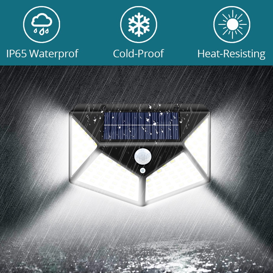 100 LED Solar Floodlight Motion Sensor 5V 100W Outdoor Solar Lamp IP65 Waterproof Floodlight Garden Spotlight Street Lamp
