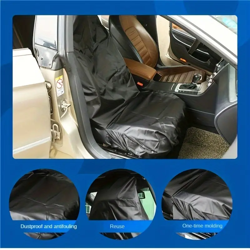 Housse de protection universelle pour siège de voiture, 1 pièce, Anti-Pollution, noire, tapis de siège intérieur de voiture, imperméable, anti-poussière, accessoires
