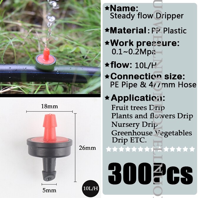 10 ~ 300Stck Garten Bewässerung Sprinkler 4L 8L 10L 20L 30L Fluss Wasser sparen Tropf Kunststoff FruitTree Gemüse Bewässerung strahler: Freier Raum