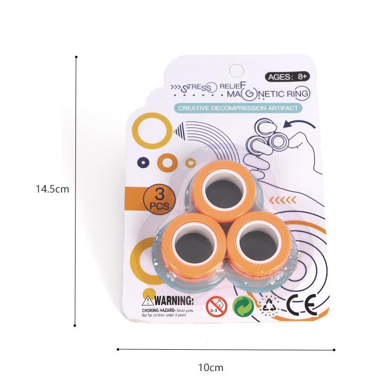 Magnetic Rings Fidget Unzip Toy Magic Ring Props Tools Children Magnetic Ring Finger Spinner Ring Adult Toys For boyfriend