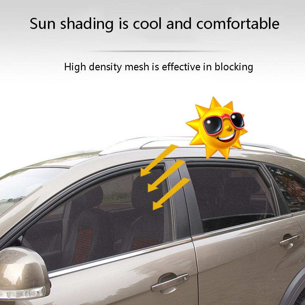 Magnetic Car Single Layer Mesh Yarn Magnetic Car Curtain Sun Visor Summer Protection Vehicle Window Curtain #R20