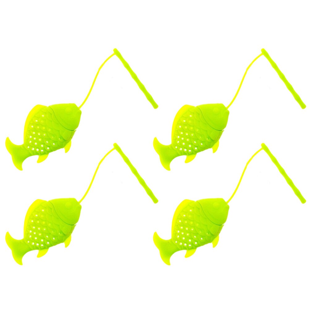 4 Stuks Leuke Siliconen Mode Thee-ei Filters Theezeven Little Fish Thee Leakers Thee Filters Voor Thee Huis: Default Title