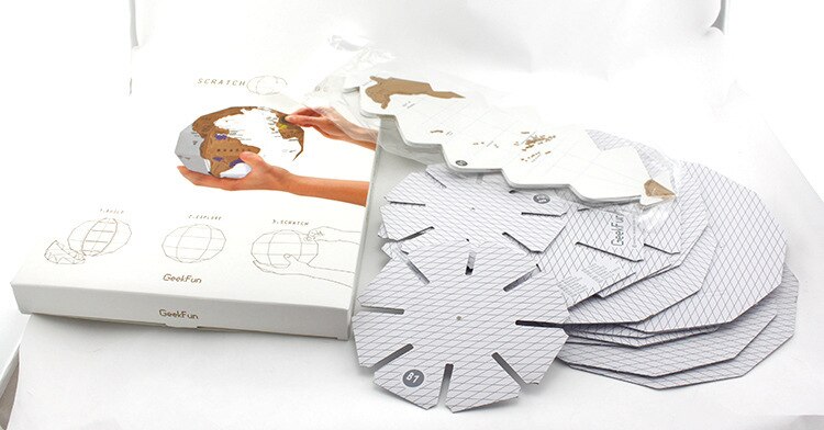 Scratch Globe , DIY 3D Scratch Tellurion as Travelling Worldwide Map for Geography Teaching