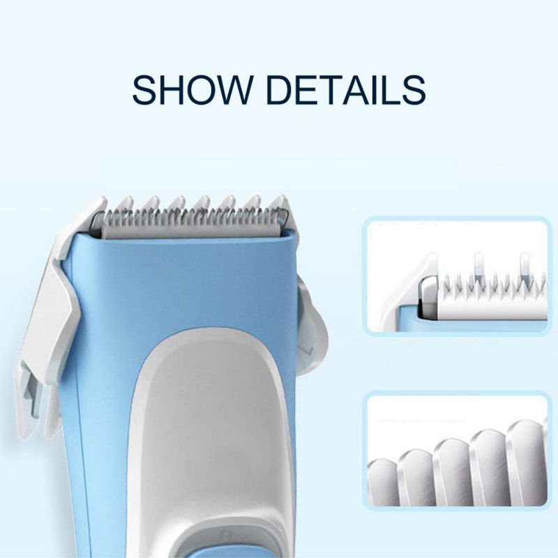 Infant Hair Trimmer Ultra-quiet Baby Hair Clipper Todddle Kids Home Safe Electric Hair Shaving USB Charging Push