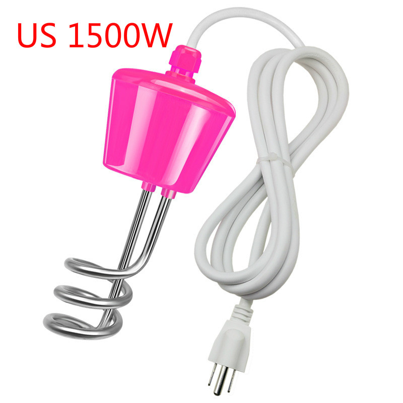 2000/2500/3000W Cartridge Swimming Pool Heater Electric Heating Element Immersion Water Heater Boiler Heating Rod for Inflatable: US 1500W pink