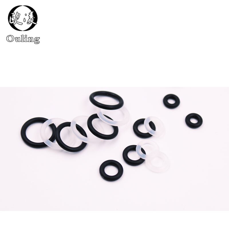 20Pcs M3 M4 M5 M6 M7 M8 M9 M10 Wit Silicon Zwarte Nbr O-Ring Seals Schroef Washer rubber Washer Pakking Ring Assortiment Pakkingen