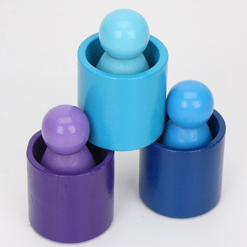 15 teile/satz Kinder Holz Regenbogen Blöcke Regenbogen Holz Kugeln Puppen für Kinder Montessori Pädagogisches Spielzeug