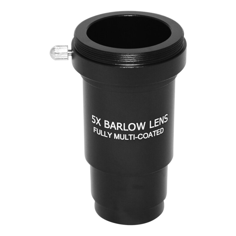 Barlow linse 5x 1.25 fuldt metal multi belagt optisk glas med t adapter  m42 0.75 tråd til 1.25 tommer 31.7mm teleskop