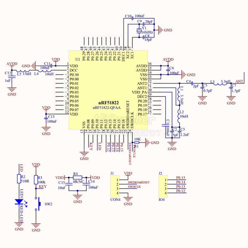 Bluetooth-modul nrf 51822 beacon ble 4.2 4.0 innendørs posisjonering vanntett lang rekkevidde programmerbar sporingsenhet for ibeacon med batteri