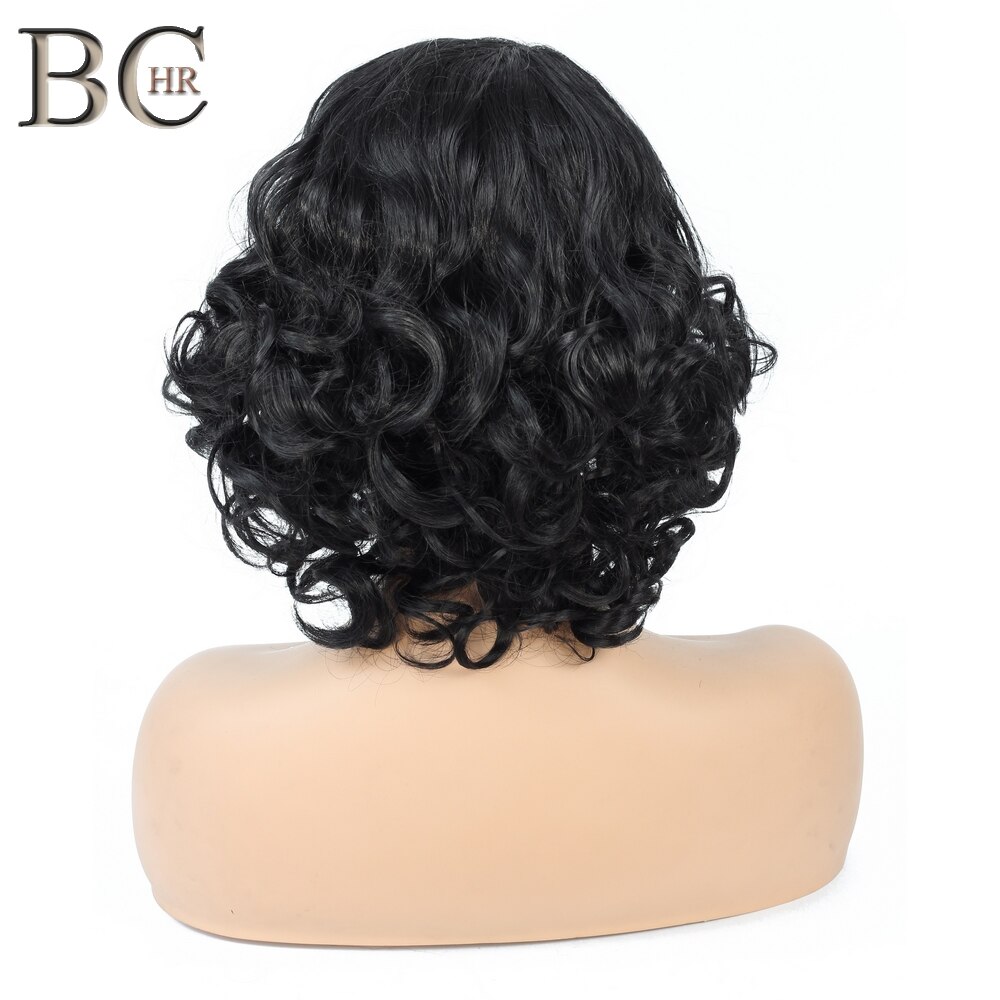 Bchr haar korte synthetische pruiken kinky krullend 1b alleen synthetische pruiken voor vrouwen hittebestendig