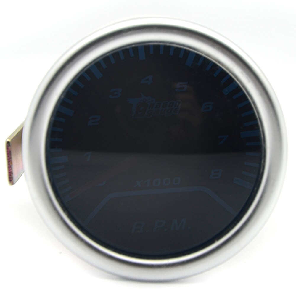 Tacómetro analógico de 52mm 0-8000 RPM para 4/6/8 cilindros con led blanco