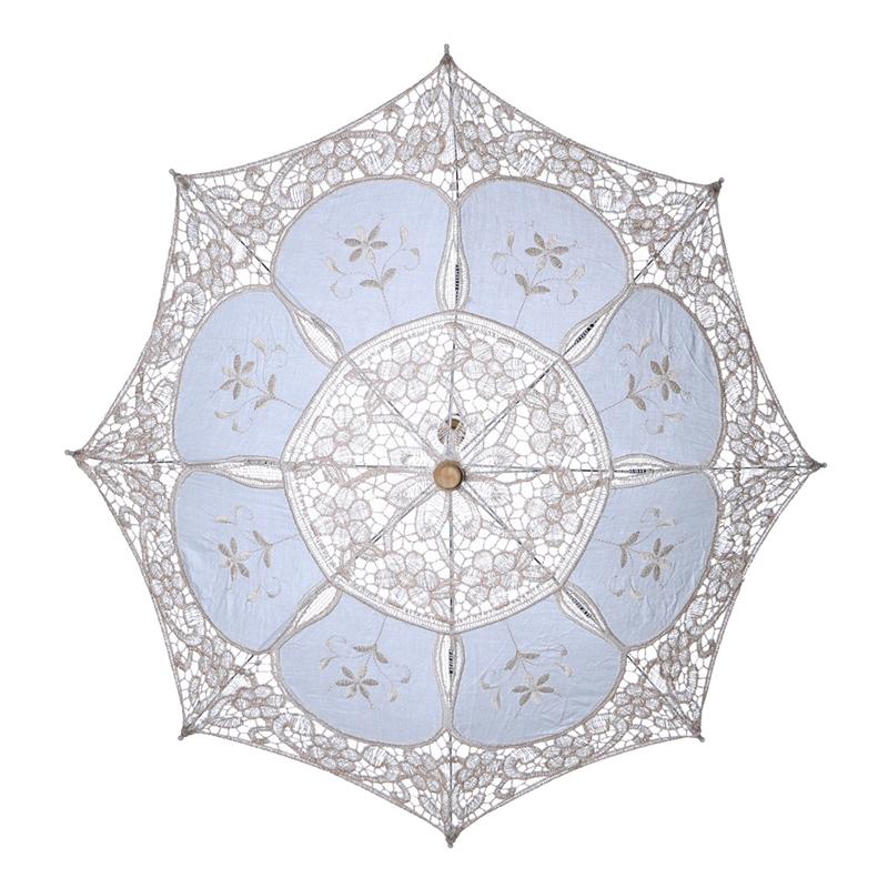 Stylish Western Lace Umbrella Fleur Parasol Decoration Wedding Bride Umbrella: A