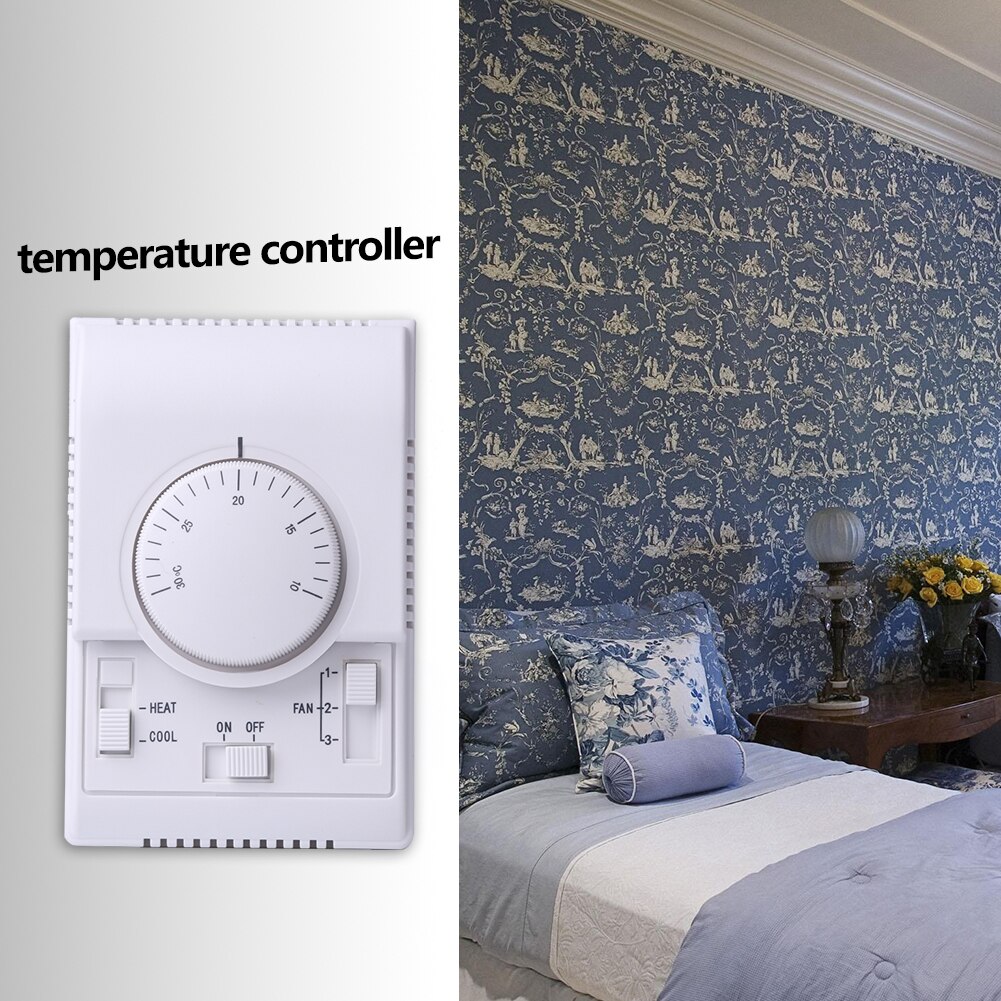 Thermostat Control Switch Temperature Controller Central Air Conditioner Fan Coil Temperature Device