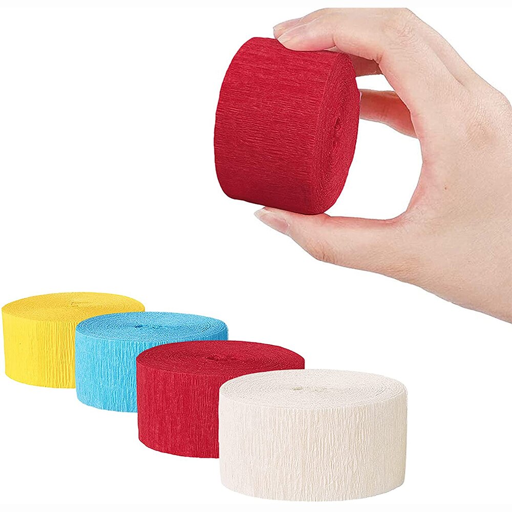 12pcs Carnival Circus Party Decorations Red Blue Yellow Crepe Paper Streamer Tassels Streamer Circus Baby Shower birthday decor
