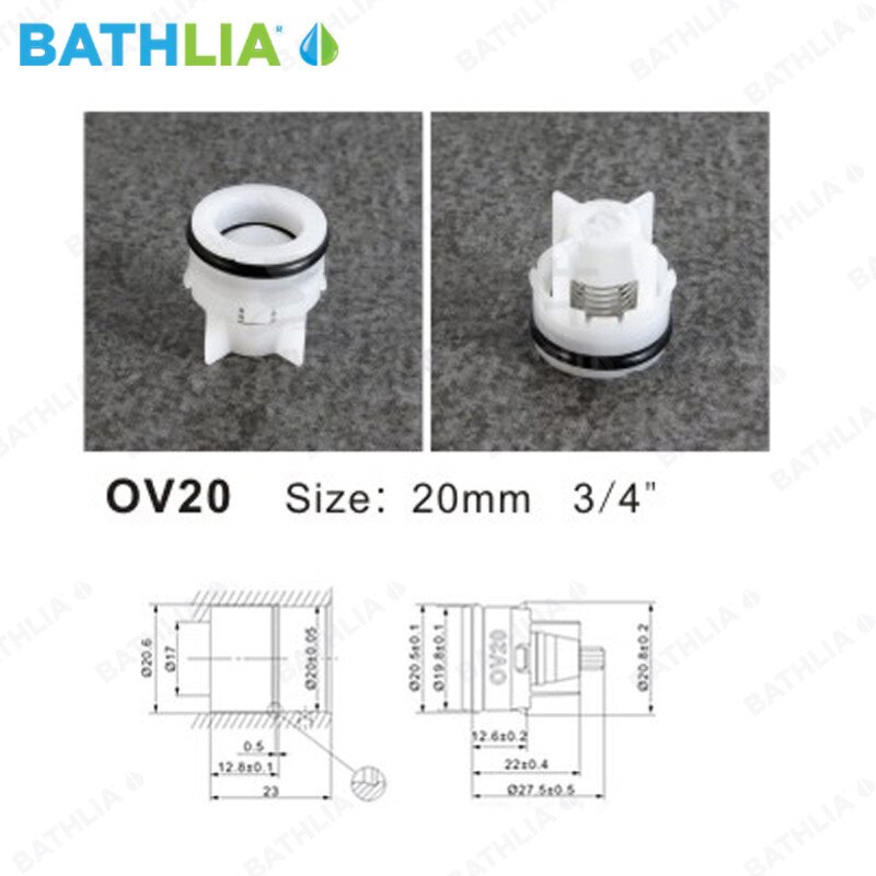 OV15 OV20 OV25 OV32 robinet de contrôle de l'eau | Pomme de douche anti-retour, pomme de contrôle de l'eau, ABS salle de bains économie d'eau, clapet de contrôle en plastique: OV20
