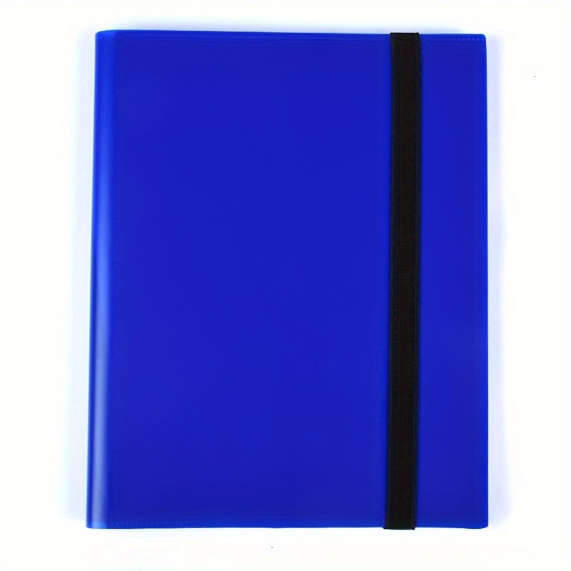 Trading card binder 4 pockets, 20 pages of 160 cards, side loading card book, football basketball card collector: DEEP BLUE